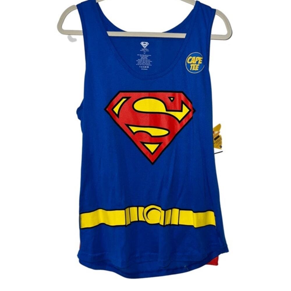 DC COMICS SUPERMAN Sleeveless Top With Cape Size 2XL